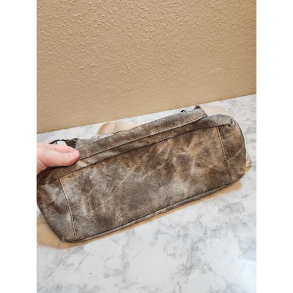 No Brand Women's Charcoal Gray Washed Denim Look Pattern Strap Crossbody‎ bag - Picture 3 of 8